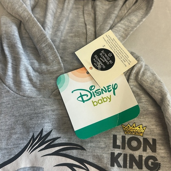 Disney - NWT - Gray and Pink Lion Face Hoodie - Picture 2 of 4